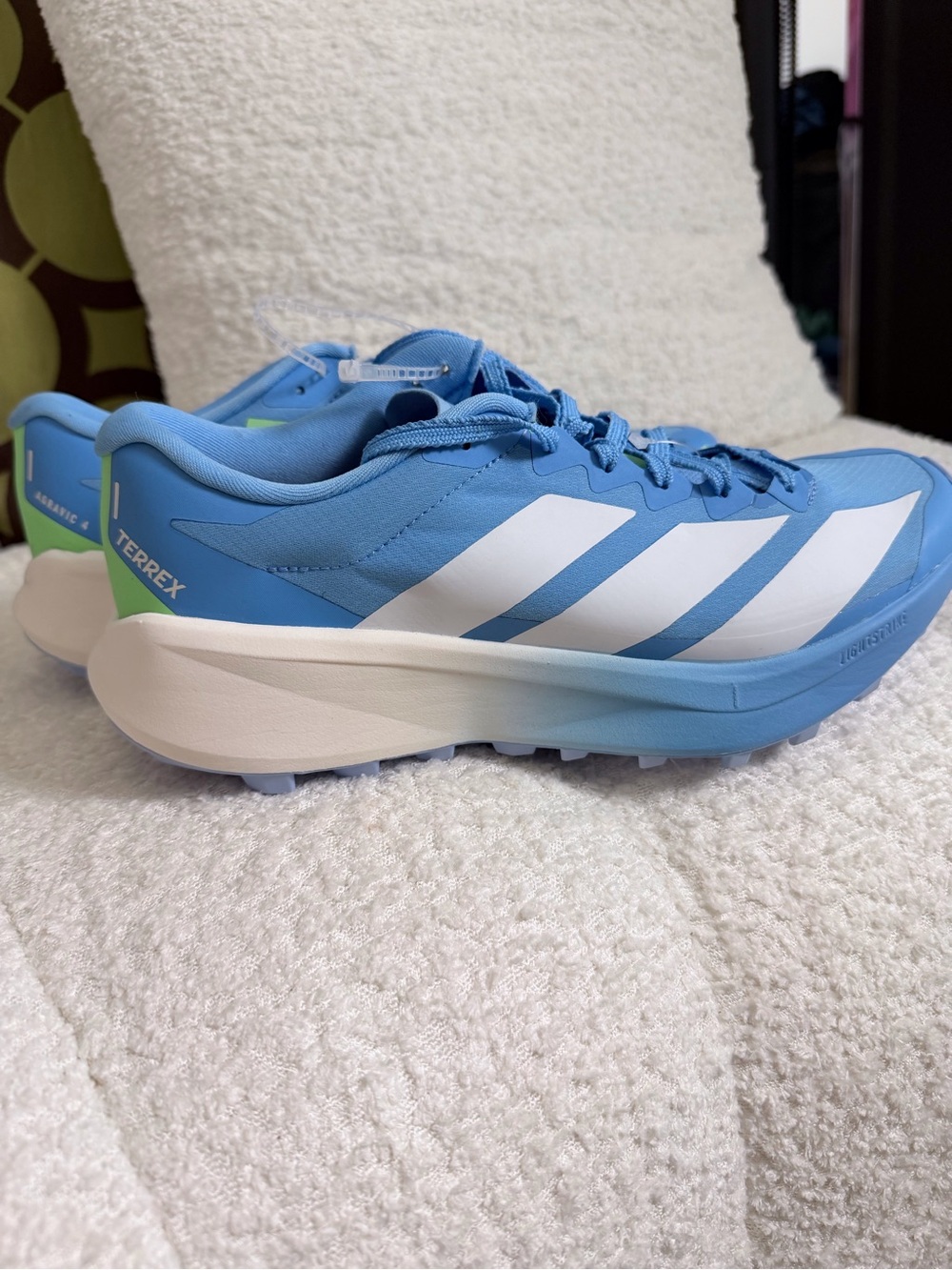 adidas Terrex Women's Light Blue and White Trail Sneakers